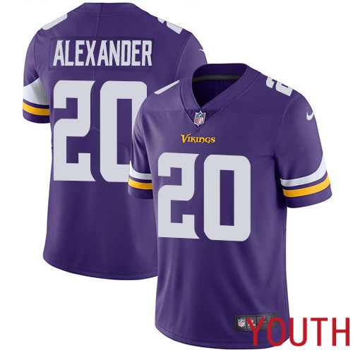 Minnesota Vikings 20 Limited Mackensie Alexander Purple Nike NFL Home Youth Jersey Vapor Untouchable